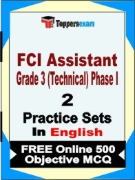 FCI Assistant Grade 3 (Technical) Phase 1 Book in English - Question Paper / Practice Set