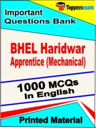 BHEL Haridwar Apprentice (Mechanical) Book in English - Objective MCQ