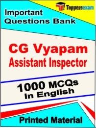 CG Vyapam Assistant Inspector Exam  Book in English - Objective MCQ