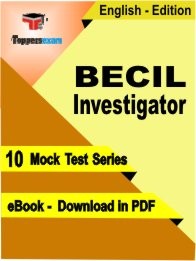 eBook of BECIL Investigator Exam (10 Mock Test/Practice Set) in PDF Format in English