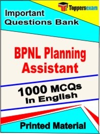BPNL Planning Assistant Exam 1000 Objective MCQ / Question Bank in English Book / Printed Material.