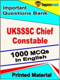 UKSSSC Chief Constable  Exam 1000 Objective MCQ / Question Bank in English Book / Printed Material.