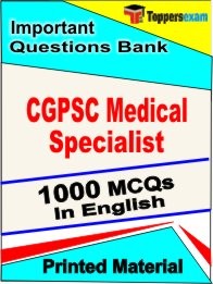 CGPSC Medical Specialist Book in English - Objective MCQ