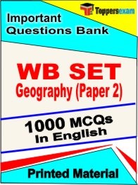 WB SET Geography Paper 2 Exam Objective MCQ Book in English`