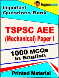 TSPSC AEE Mechanical Paper 1 Exam Objective MCQ Book in English
