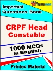 CRPF Head Constable Exam 1000 Objective MCQ / Question Bank in English Book / Printed Material.