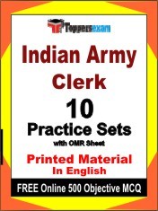 Indian Army Clerk Exam Practice Set Book in English