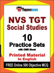 NVS TGT Social Studies  Exam 10 Practice Sets Book English & FREE Online 500 Objective MCQ.