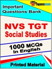 NVS TGT Social Studies   Exam 1000 Objective MCQ / Question Bank in English Book / Printed Material.