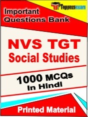 NVS TGT Social Studies   Exam 1000 Objective MCQ / Question Bank in Hindi Book / Printed Material.