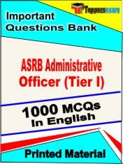 ASRB Administrative Officer Tier I Exam 1000 Objective MCQ / Question Bank in English Book / Printed Material.
