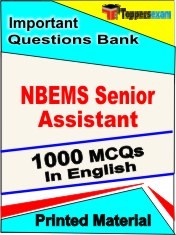 NBEMS Senior Assistant Exam 1000 Objective MCQ / Question Bank in English Book / Printed Material.