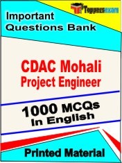 CDAC Mohali Project Engineer Exam 1000 Objective MCQ / Question Bank in English Book / Printed Material.