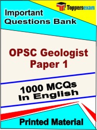 OPSC Geologist Paper 1 Book in English - Objective MCQ
