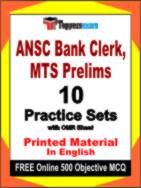 ANSC Bank Clerk, MTS Prelims Test Book in English - Practice Set