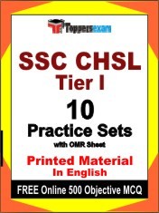 SSC CHSL TIER I Exam 10 Practice Sets Book English & FREE Online 500 Objective MCQ.