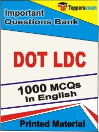 DOT LDC Exam 1000 Objective MCQ / Question Bank in English Book / Printed Material.