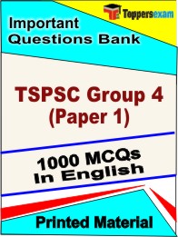 TSPSC Group 4 (Paper 1) Book in English - Objective MCQ