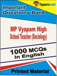 MP Vyapam High School Teacher (Sociology) Exam 1000 Objective MCQ / Question Bank in English Book / Printed Material.