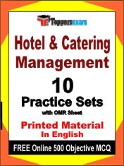 Hotel & Catering Management Exam 10 Practice Sets Book English & FREE Online 500 Objective MCQ.