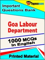 Goa Labour Department Exam 1000 Objective MCQ / Question Bank in English Book / Printed Material.