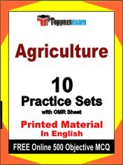 AGRICULTURE Exam 10 Practice Sets Book English & FREE Online 500 Objective MCQ.