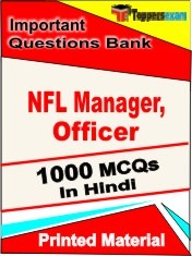 NFL Manager, Officer Exam 1000 Objective MCQ / Question Bank in Hindi Book / Printed Material.