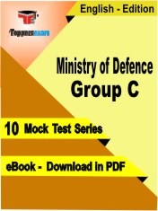 eBook of Ministry of Defence Group C Exam (10 Mock Test/Practice Set) in PDF Format in English