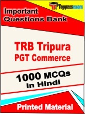 TRB Tripura PGT Commerce Exam 1000 Objective MCQ / Question Bank in Hindi Book / Printed Material.