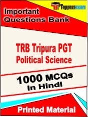 TRB Tripura PGT Political Science Exam 1000 Objective MCQ / Question Bank in Hindi Book / Printed Material.