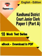 eBook of Kandhamal District Court Junior Clerk Paper 1 (Part A) Exam (10 Mock Test/Practice Set) in PDF Format in English