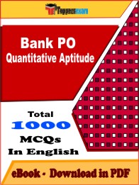 Bank PO Quantitative Aptitude PDF Book in English - MCQ / Objective Questions