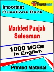 Markfed Punjab Salesman Exam 1000 Objective MCQ / Question Bank in English Book / Printed Material.