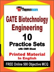 GATE Biotechnology Engineering Exam 10 Practice Sets Book English & FREE Online 500 Objective MCQ.