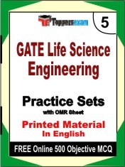 GATE Life Science Engineering Exam 5 Mock Test / Practice Sets Book English & FREE Online 500 Objective MCQ.