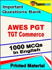 AWES PGT TGT Commerce Exam Objective MCQ Book in English