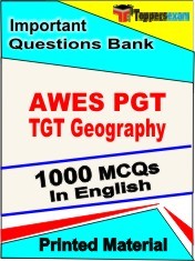 AWES PGT TGT Geography Exam Objective MCQ Book in English