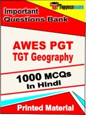 AWES PGT TGT Geography Exam Objective MCQ Book in Hindi
