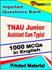 TNAU Junior Assistant Cum Typist Exam 1000 Objective MCQ / Question Bank in English Book / Printed Material.