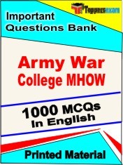 Army War College MHOW Exam 1000 Objective MCQ / Question Bank in English Book / Printed Material.