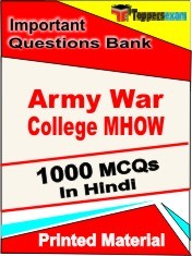 Army War College MHOW Exam 1000 Objective MCQ / Question Bank in Hindi Book / Printed Material.