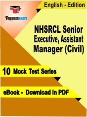 eBook of NHSRCL Senior Executive, Assistant Manager (Civil) Exam (10 Mock Test/Practice Set) in PDF Format in English