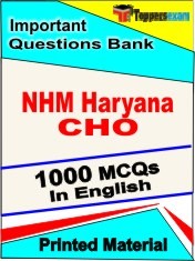 NHM Haryana CHO Exam 1000 Objective MCQ / Question Bank in English Book / Printed Material.
