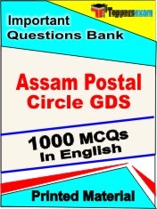 Assam Postal Circle GDS Exam 1000 Objective MCQ / Question Bank in English Book / Printed Material.