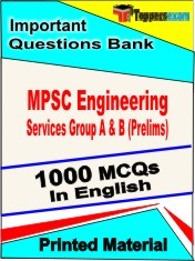 MPSC Engineering Services Group A & B Prelims Exam 1000 Objective MCQ / Question Bank in English Book / Printed Material.