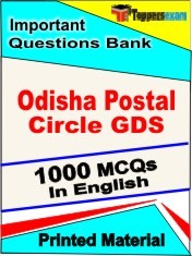 Odisha Postal Circle GDS Exam 1000 Objective MCQ / Question Bank in English Book / Printed Material.