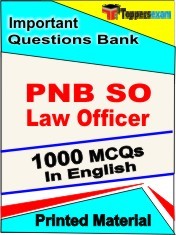 PNB SO Law Officer Exam 1000 Objective MCQ / Question Bank in English Book / Printed Material.