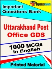 Uttarakhand Post Office GDS Exam 1000 Objective MCQ / Question Bank in English Book / Printed Material.