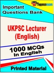 UKPSC Lecturer (English) Test Book in English - Objective MCQ