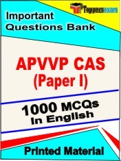APVVP CAS Paper 1 Exam 1000 Objective MCQ / Question Bank in English Book / Printed Material.